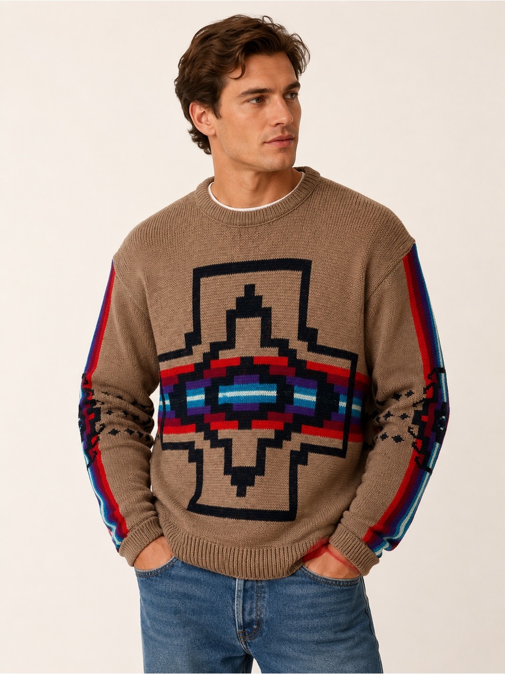 VTG Pendleton High Grade Western Wear Wool Sweater Men’s XL Southwestern Aztec
